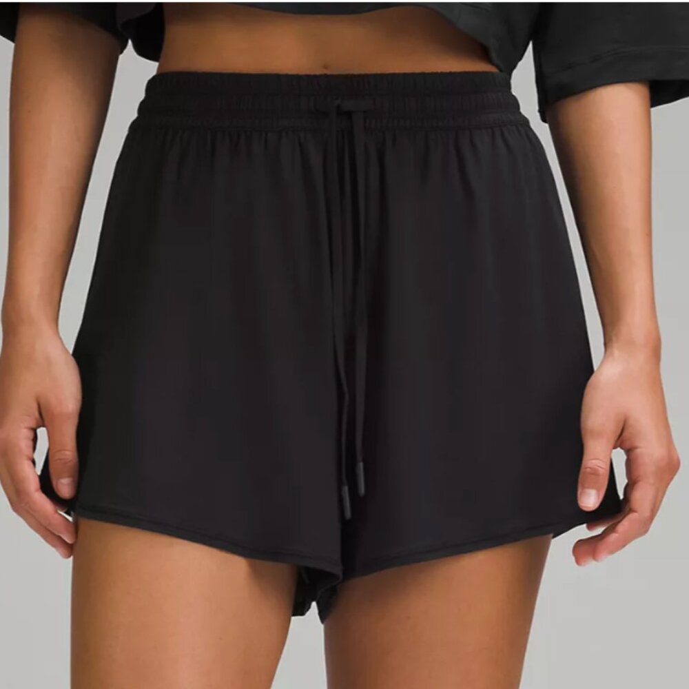 Modal High-Rise Relaxed-Fit Lounge Short 3.5" Black